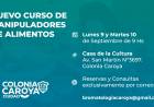 #ColoniaCaroya : NUEVO CURSO PARA MANIPULADORES DE ALIMENTOS
