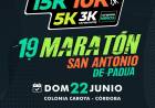 #ColoniaCaroya : Este domingo se corre en Colonia Caroya: 19° Maratón San Antonio de Padua
