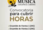 #COLONIACAROYA: Convocatoria para cubrir horas en la Escuela de Música