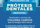 #COLONIACAROYA: Prótesis dentales gratuitas para vecinos de Colonia Caroya