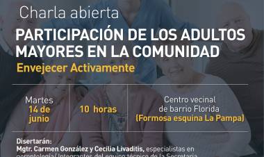 JESÚS MARÍA: CHARLA ABIERTA "ENVEJECER ACTIVAMENTE"