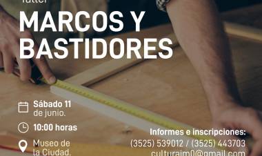 JESÚS MARÍA: TALLER SOBRE MARCOS Y BASTIDORES