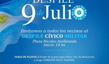 COLONIA CAROYA: LA CIUDAD CELEBRARÁ EL DÍA DE LA INDEPENDENCIA