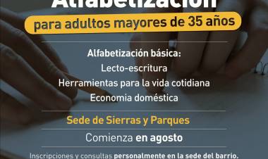 JESÚS MARÍA: ABREN ESPACIO DE ALFABETIZACIÓN DE ADULTOS