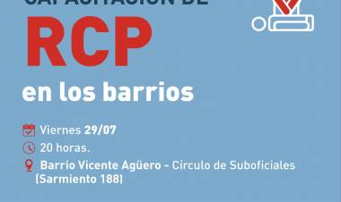 JESUS MARIA: CURSO DE RCP EN BARRIO VICENTE AGUERO