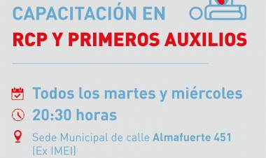 JESUS MARIA: ¡Podés salvar vidas! Sumate a las capacitaciones gratuitas de RCP