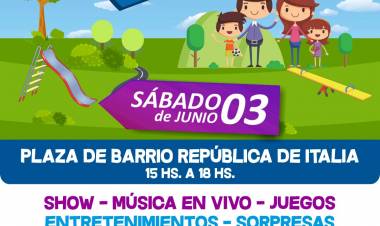 #ColoniaCaroya : ESTE SÁBADO CONTINUA “LA MUNI EN TU PLAZA”