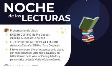 #JesusMaria : Se suma a "La Noche de las lecturas" con presentaciones de libros