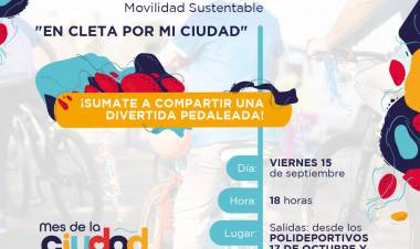 #Jesus Maria : Semana de la Movilidad Sustentable: sumate a la aventura "En Cleta por mi Ciudad"