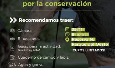 #JesusMaria : Nueva jornada de avistaje de aves en el Parque del Oeste
