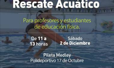 #JesusMaria : Junto a Bomberos Voluntarios, dictarán un nuevo taller de rescate acuático