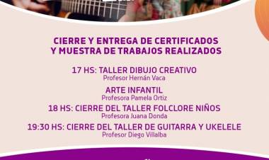 #ColoniaCaroya : Cierre de Talleres y más, en la Casa de la Historia