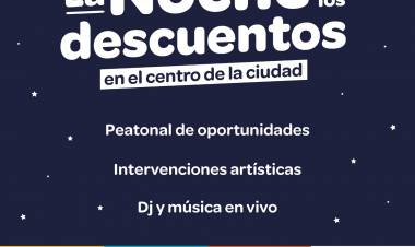 #JESUSMARIA : este sábado el centro se convierte en peatonal durante La Noche de los Descuentos