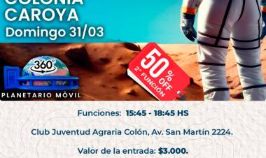 #ColoniaCaroya : Planetario Móvil en el Club Agraria