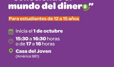 Taller de finanzas para jóvenes “Conociendo el mundo del dinero"