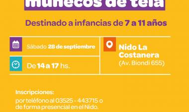 #JesusMaria : Taller de muñecos de tela para las infancias