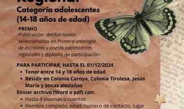 #ColoniaCaroya : Concurso literario regional