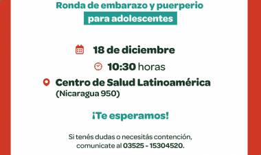 #JesusMaria : Convocan a una ronda de embarazo y puerperio para adolescentes
