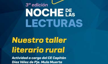 #Sinsacate : La Biblioteca Popular de Sinsacate se suma a la "3° Edición de la Noche de las Lecturas" Una jornada especial para celebrar las palabras, los libros y el encuentro.