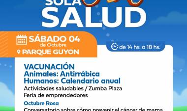 #COLONIACAROYA  - “Una sola salud”, este sábado en el Parque de Guyón 