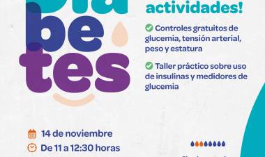 #JesusMaria: Jesús María realizará una jornada concientización y controles gratuitos por el Día Mundial de la Diabetes