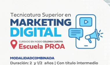 #COLONIACAROYA - Tecnicatura Superior en Marketing Digital: nueva carrera en Colonia Caroya