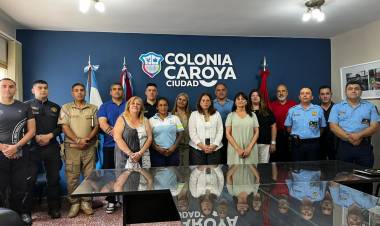 #ColoniaCaroya: La intendente Paola Nanini reunió a todas las fuerzas en una Mesa de Seguridad Vial