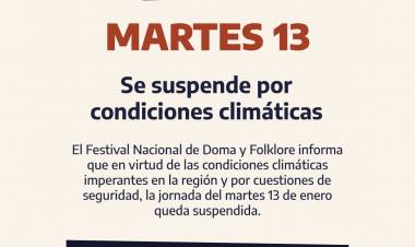 #JMmodoFestival - Dia Martes 13 suspendido por lluvias