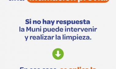 #JESUSMARIA: Mantené limpio tu baldío o inmueble