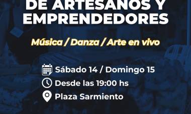 #RIOSEGUNDO : Río Segundo vivirá un fin de semana de arte, música y emprendedores en Plaza Sarmiento