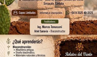 #SINSACATE : 3° Edición del TABI–TEA Sinsacate: Abren las inscripciones para el *Taller de Bioconstrucción y Tratamiento Ecológico de Aguas