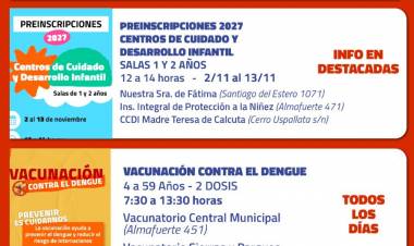 #JESUSMARIA: actividades, capacitaciones y servicios municipales para los próximos días