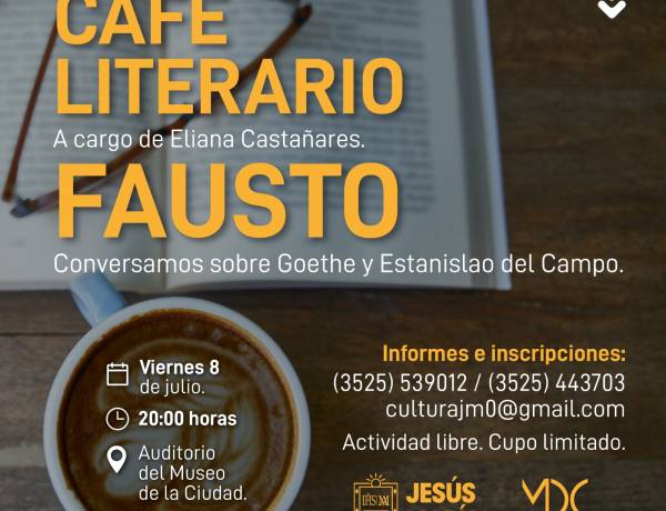 JESÚS MARÍA: SE VIENE UN NUEVO CAFÉ LITERARIO