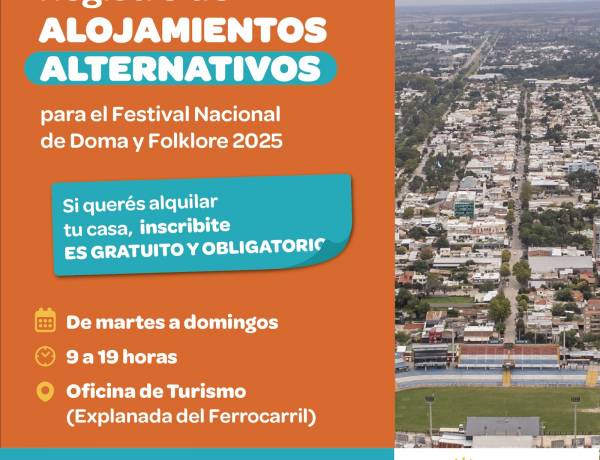 #JesusMaria : Se habilita el registro de Alojamientos Alternativos Temporarios para el Festival