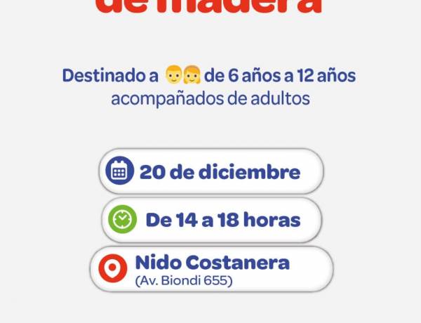 #JesusMaria: Jesús María invita a los más chicos a crear adornos navideños en un taller único de madera