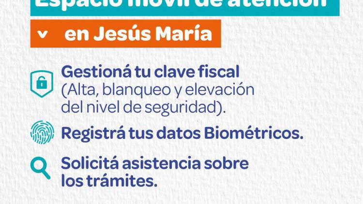 #JesusMaria: Rentas Córdoba y ARCA brindarán atención en Jesús María con sus oficinas móviles