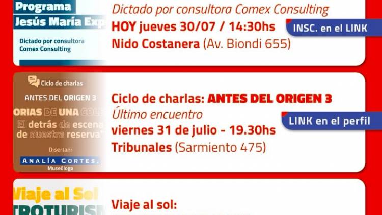 #JESUSMARIA: Jesús María despide julio con una agenda cargada de propuestas para todos los gustos