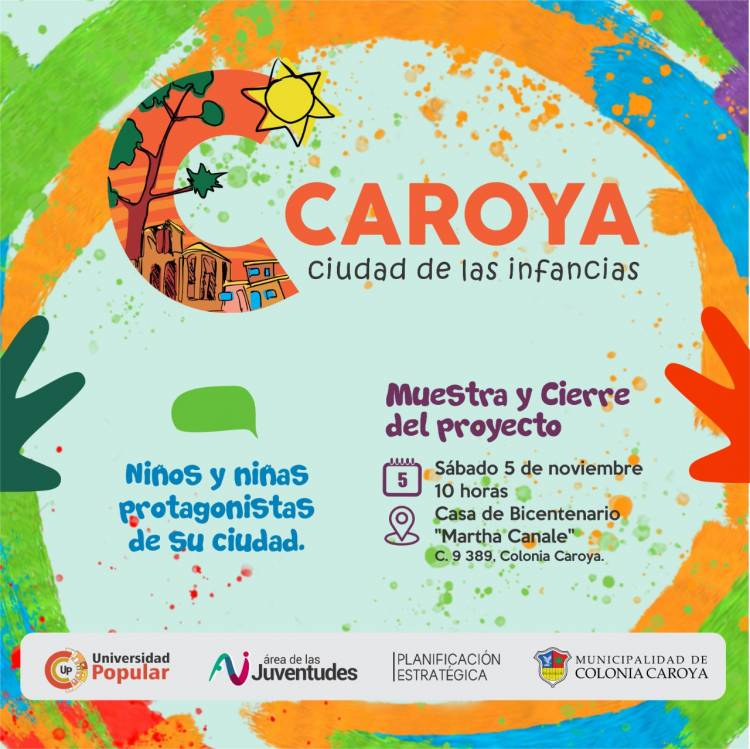 COLONIA CAROYA:  Presentan los resultados de “Caroya, Ciudad de las Infancias”