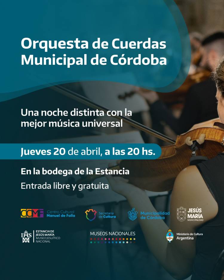 #JesusMaria : Llega la Orquesta Municipal de Córdoba al Museo Jesuítico Nacional