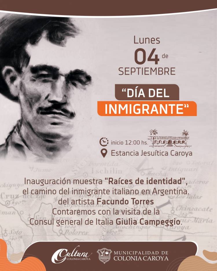 #ColoniaCaroya : Inauguración de muestra por el Dia del Inmigrante