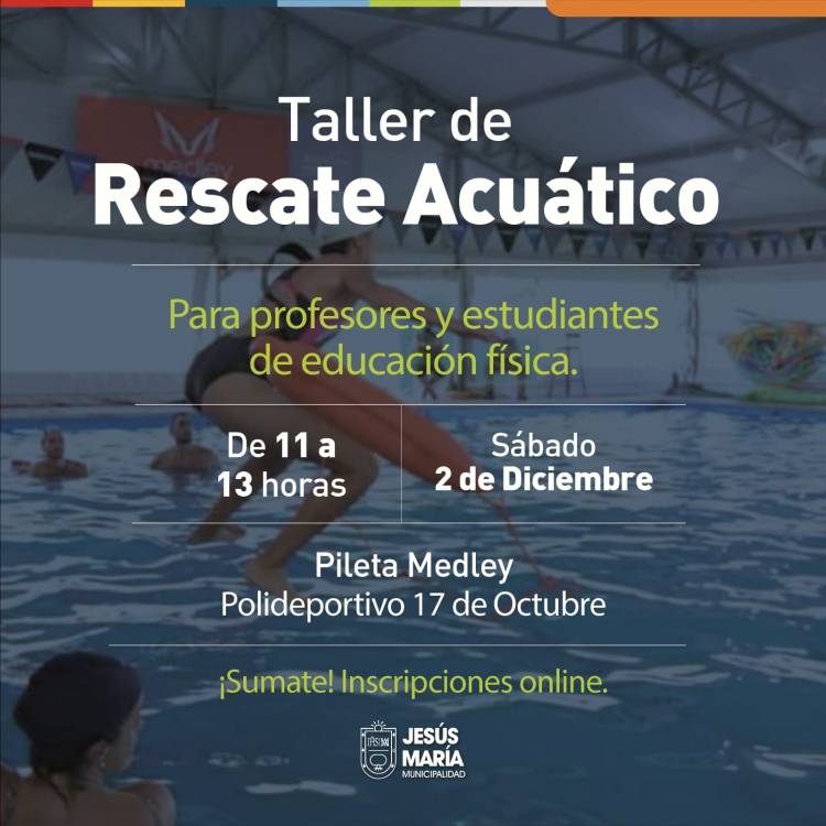 #JesusMaria : Junto a Bomberos Voluntarios, dictarán un nuevo taller de rescate acuático 