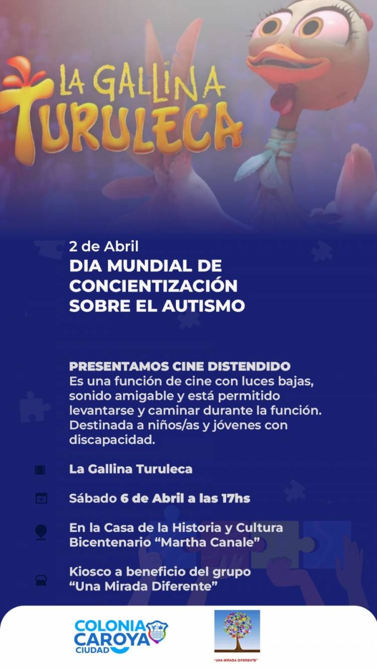 #ColoniaCaroya : Cine distendido por el Día de Concientización sobre el Autismo