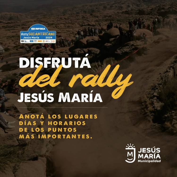 #JesusMaria : Cronograma de actividades para el fin de semana de Rally