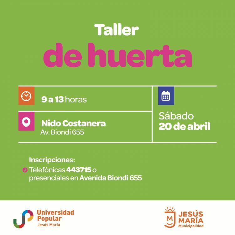 #JesusMaria : Taller de huerta en el Nido Costanera