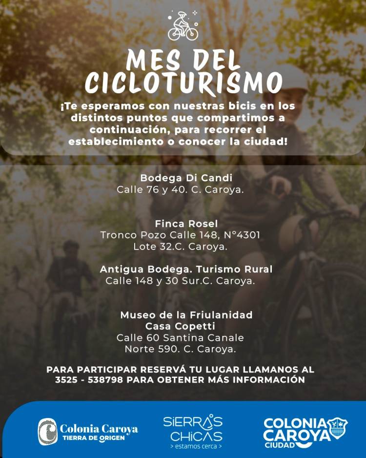 #ColoniaCaroya : Conociendo Caroya en bici