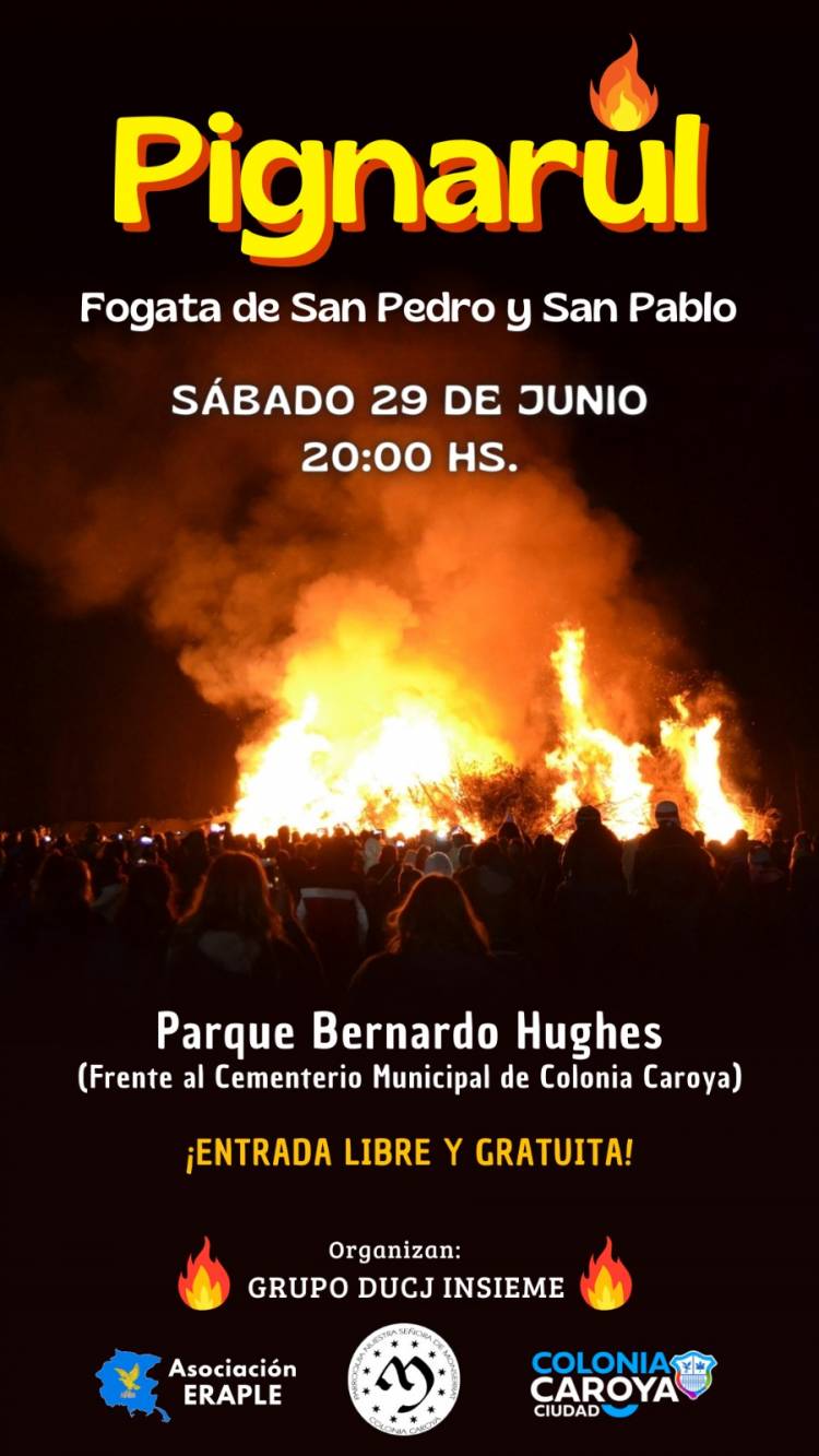 #ColoniaCaroya : Este 29 de junio se enciende el Pignarûl 