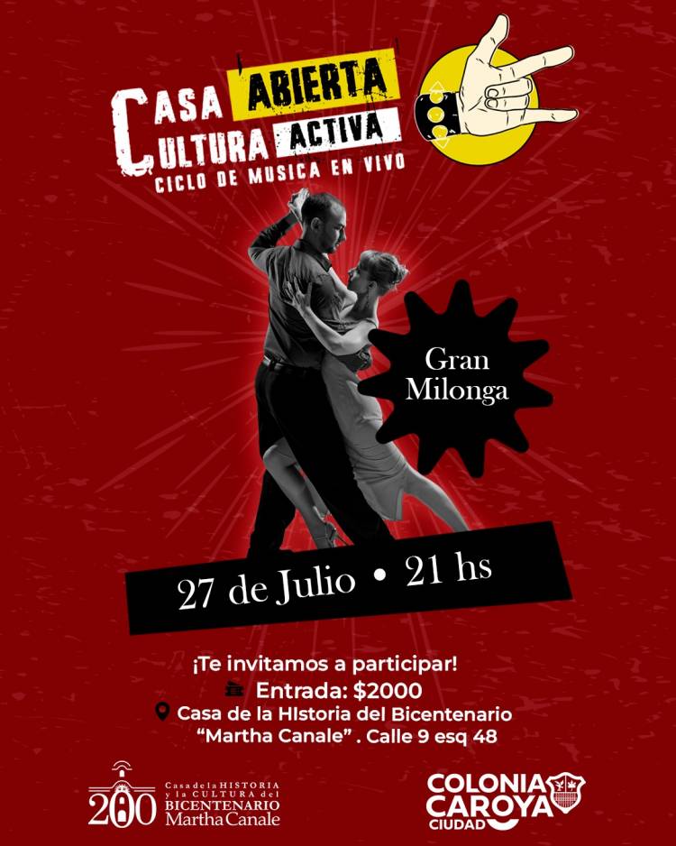 #ColoniaCaroya : Milonga en Casa de la Historia