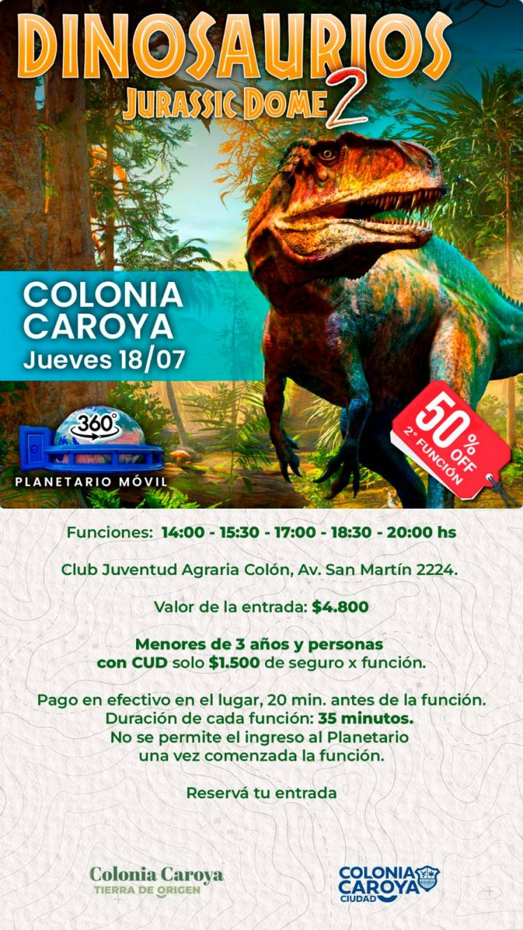 #ColoniaCaroya : Experiencias espaciales, jurásicas y submarinas para la familia