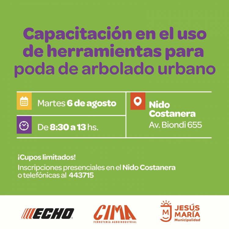 #JesusMaria : Capacitación sobre poda de arbolado urbano