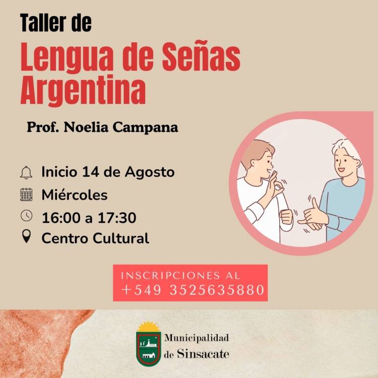 #Sinsacate : Taller gratuito  de lengua de señas argentinas